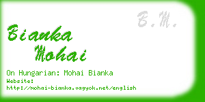 bianka mohai business card